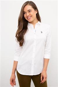 پیراهن زنانه برند پولو ( US POLO ASAN ) مدل پیراهن سفید Uzunkol Basic – کدمحصول 346371