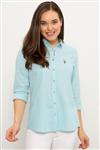 پیراهن زنانه برند پولو ( US POLO ASAN ) مدل پیراهن آبی Uzunkol Basic – کدمحصول 296566