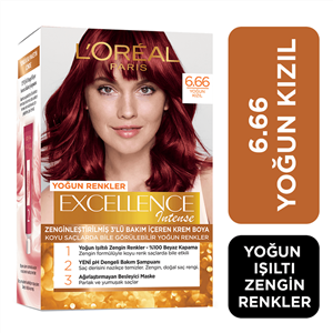 رنگ مو فروشگاه واتسونس ( Watsons ) L’Oreal Paris Excellence Intense Yoğun Kızıl Saç Boyası 6.66 – کدمحصول 233394