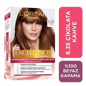 رنگ مو فروشگاه واتسونس ( Watsons ) رنگ موی شکلاتی قهوه ای L’Oreal Paris Excellence 6.35 – کدمحصول 211264