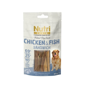 لوازم سگ برند زوو ZOO ساندویچی ماهی و گوشت مرغ Nutri Canin Ocean 80 گرم x 2 قطعه کدمحصول 293522 