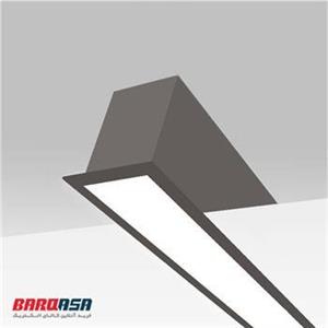 چراغ خطی توکار برش 9 تک لاین بدنه مشکی اکووات