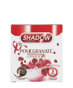 کاندوم تنگ‌کننده اناری شدو Shadow مدل Pomegranate بسته 3 عددی 