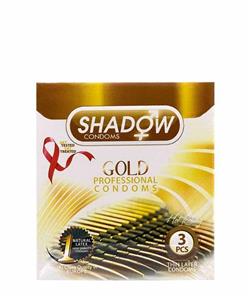 کاندوم خاردار تاخیری شدو Shadow مدل Gold بسته 3 عددی 