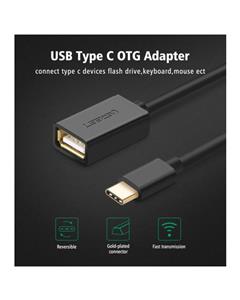 مبدل USB به USB-C یوگرین مدل 30175 طول 0.15 متر UGREEN 30175 USB to USB-C Adapter 0.15m