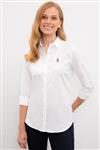 پیراهن زنانه برند پولو ( US POLO ASAN ) مدل پیراهن سفید Uzunkol Basic – کدمحصول 312309