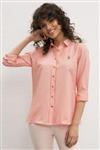پیراهن زنانه برند پولو ( US POLO ASAN ) مدل پیراهن صورتی Uzunkol Basic – کدمحصول 307427