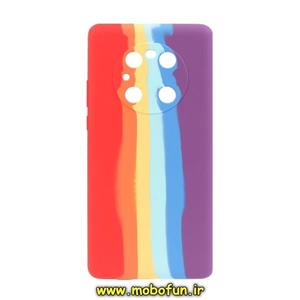 قاب گوشی Huawei Mate 40 Pro هوآوی سیلیکونی اورجینال رنگین کمانی پاک کنی درجه یک زیربسته محافظ لنز دار کد 2