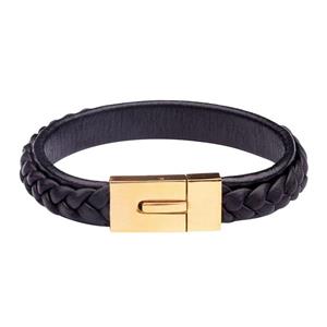 دستبند چرمی آتیس کد I2100BLACK Atiss I2100BLACK Leather Bracelet