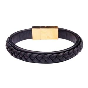 دستبند چرمی آتیس کد I2100BLACK Atiss I2100BLACK Leather Bracelet