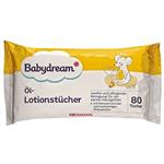 پوشک و مرطوب کننده فروشگاه روسمن ( ROSSMAN ) دستمال مرطوب بچه Babydream چرب و لوسیون دار روغن نباتی و عصاره رزماری دهه 80 میلادی – کدمحصول 152211