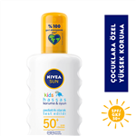 کرم ضد آفتاب و برنزه اسپری ضد آفتاب بچه Nivea Protection & Play Sensitive Spf 50+ 200 میلی لیتر – کدمحصول 169225