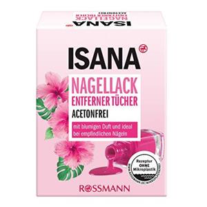 آرایش ناخن فروشگاه روسمن ( ROSSMANN ) دستمال مرطوب پاک کننده ناخن Isana بدون استون 10 عدد – کدمحصول 130879