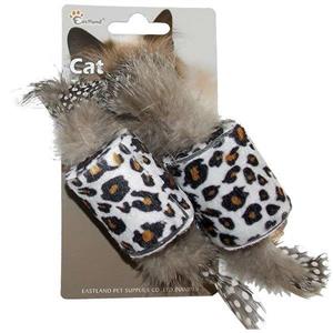 لوازم گربه فروشگاه اوجیلال ( EVCILAL ) Eastland Plush Furry Leopard Cat Toy 2 Pieces 4.6 Cm – کدمحصول 108614 