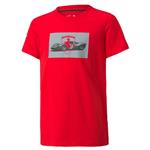 لوازم و لباس 8 تا 16 سال دخترانه برند پوما ( PUMA ) مدل تیشرت جوانان SCUEDERIA FERRARI Race Motorsport Checkered Flag – کدمحصول 92911