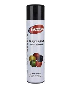 اسپری رنگ مشکی مات کاسپین وزن 295 گرم Caspian Matte Black Paint Spray 295gr