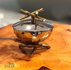 قندان استیل دکوری مدل بامبو کد 19