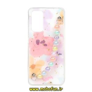 قاب گوشی Redmi Note 11 5G - Redmi Note 11T - Poco M4 Pro شیائومی ماربل مرواریدی دستبندی آویزدار زنجیری کلاسیک کد 7
