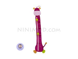 خط کش اندازه گیری قد طرح گاوی رنگ زرشکی کد03