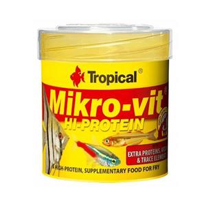 لوازم آکواریوم فروشگاه اوجیلال ( EVCILAL ) Tropical Mikro-vit Hi-Protein 50 میلی لیتر 32 گرم – کدمحصول 398492