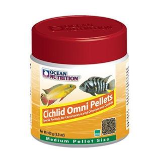 لوازم آکواریوم فروشگاه اوجیلال ( EVCILAL ) گلوله های Ocean Nutrition Cichlid Omni متوسط پلت 100 گرم – کدمحصول 397300 