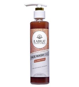 فیس واش ژلی قهوه بلوط مناسب انواع پوست 210میل ایلابرت Ilabrat Face Wash Gel Pure Coffee And Caffeine Oak 210ml 