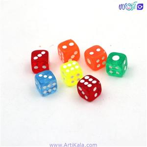 تاس رنگی 12 میل بسته 5 عددی