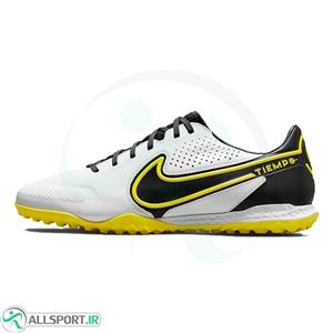 کفش چمن مصنوعی نایک تمپو طرح اصلی Nike Tiempo React Legend 9 PRO TF White Yellow 