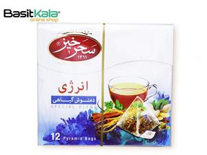 دمنوش گیاهی انرژِی کیسه ای 12 عددی سحرخیز Saharkhiz