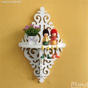 شلف دیواری چوبی طرح لوزی Shelf01