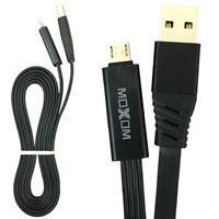 کابل شارژ و دیتا میکرو فست خود ترمیم فلت ۱.۵ متری Moxom