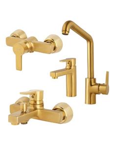 ست چهار تکه شیرالات کسری مدل امگا طلایی مات