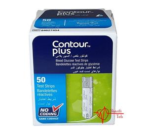 نوار تست قندخون کنتور پلاس مدل NGH بسته 50 عددی ContourPlus NGH Glucose Test Strips Pack Of 50