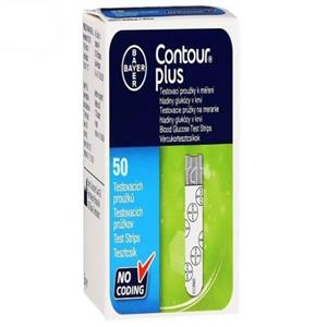 نوار تست قندخون کنتور پلاس مدل NGH بسته 50 عددی ContourPlus NGH Glucose Test Strips Pack Of 50