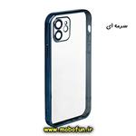 قاب گوشی iPhone 12 آیفون طرح ژله ای الکتروپلیتینگ محافظ لنز دار اورجینال یونیک کیس Unique Case سرمه ای کد 283