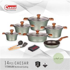 سرویس قابلمه ۱۴ پارچه تیتانیومی کاندید مدل سزار Candid Caesar 14pcs 