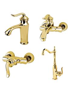 ست چهار تکه شیرالات کسری مدل دانوب طلایی