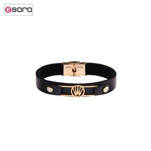 دستبند چرمی دوک طرح تاج مدل 800 Duk 800 Crown Leather Bracelet