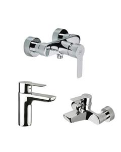 ست سه تکه شیرآلات کی دبلیو سی مدل ریتا کروم