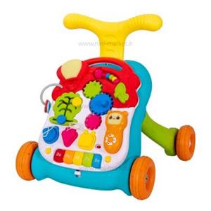 واکر دو کاره خارجی رنگ سفید قرمز برند musical stroller کد 5218 