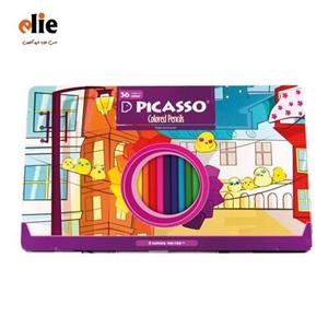 مداد رنگی 36 رنگ پیکاسو مدل Superb Writer طرح جوجه ها Picasso Superb Writer Chicks Design 36 Color Pencils