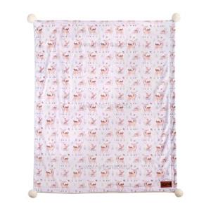 پتو دورپیچ مخمل طرح آهو برند Carters