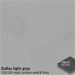 سرامیک اسلب مات 120*120 دالاس طوسی روشن Dallas light gray