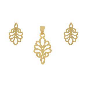 نیم ست طلا 18 عیار زنانه زرمان مدل MS0311