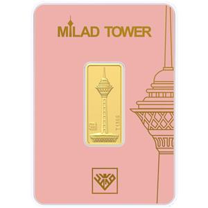 شمش طلا 24 عیار طلای محمد مدل برج میلاد G2 -