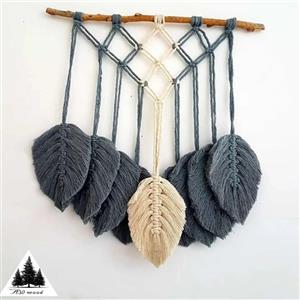 دیوارکوب مکرومه طرح برگ