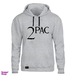 هودی مردانه مدل 2PAC کد JM05 رنگ طوسی