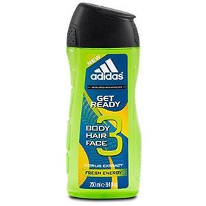 شامپو بدن مردانه آدیداس مدل Get Ready حجم 250 میلی لیتر Adidas Get Ready Body Shampoo For Men 250ml