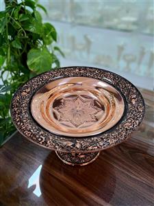 شیرینی خوری مسی مدل الماس تراش کد medium30 -