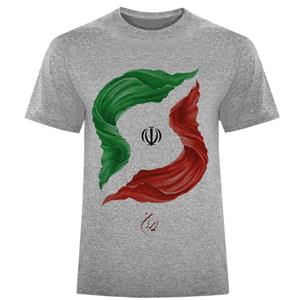 تی شرت آستین کوتاه مردانه مدل پرچم ایران F970